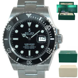 2021 PAPERS NEW Rolex Submariner 41mm Black Ceramic 126610LN Watch Box