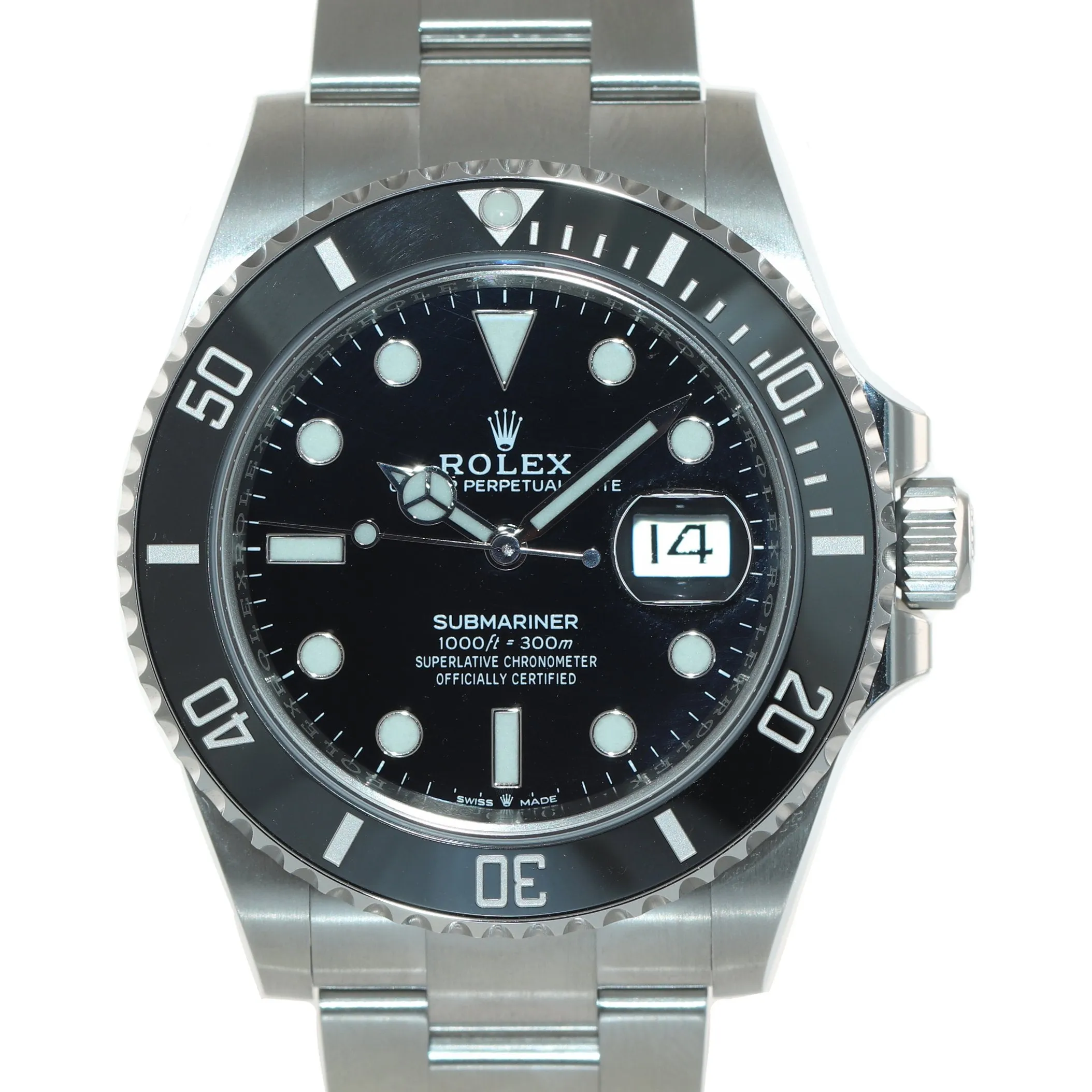 2021 PAPERS NEW Rolex Submariner 41mm Black Ceramic 126610LN Watch Box
