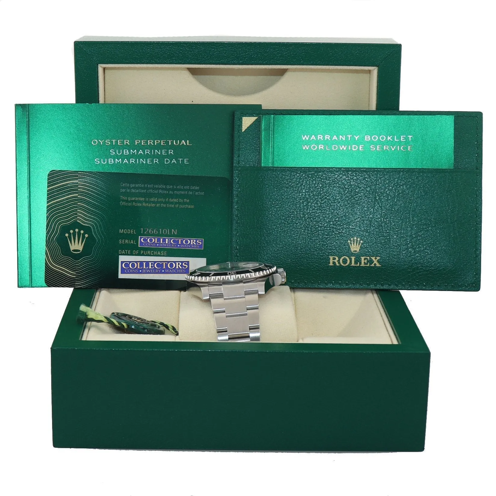 2021 PAPERS NEW Rolex Submariner 41mm Black Ceramic 126610LN Watch Box