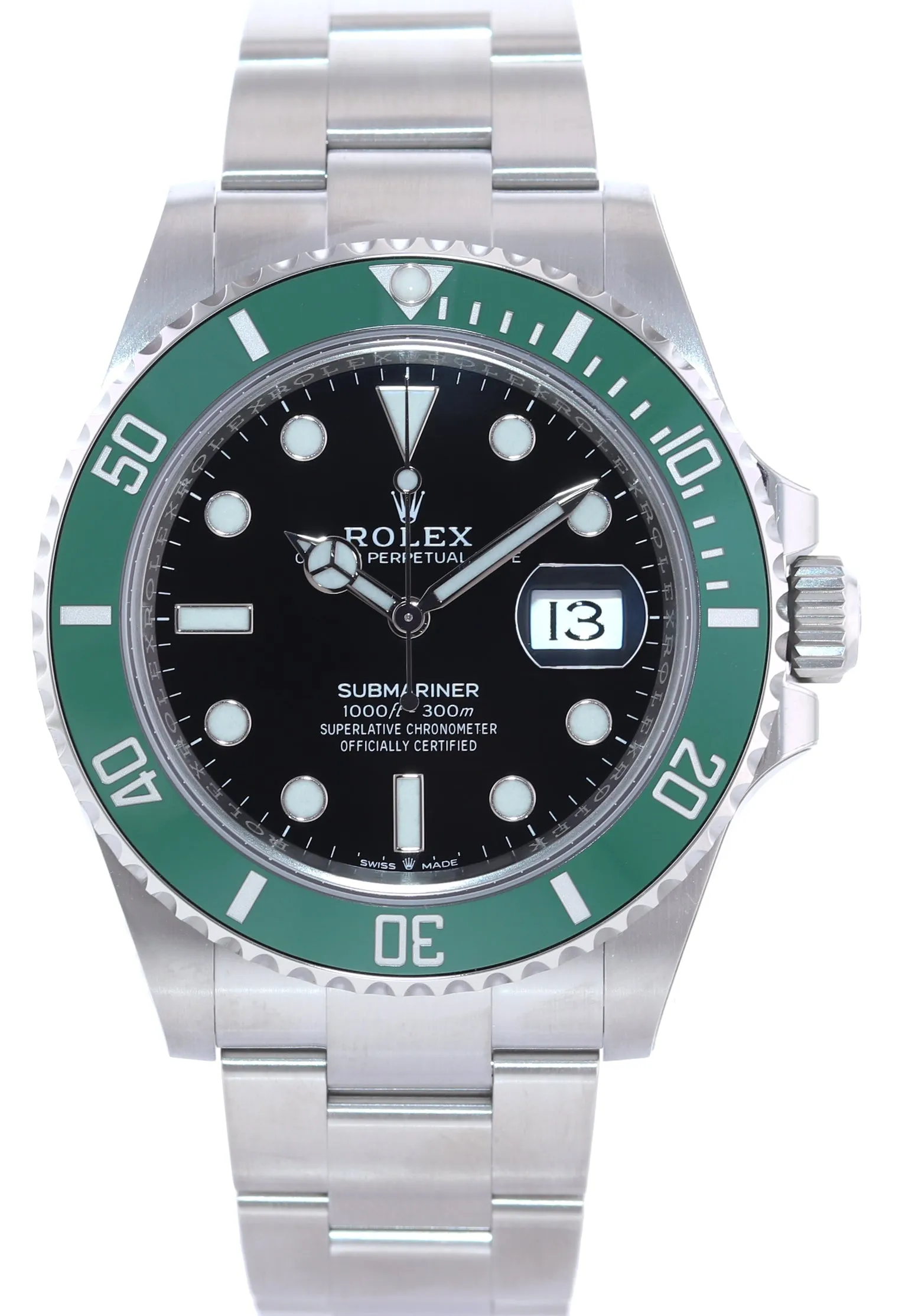 2021 PAPERS Rolex Submariner 41mm Green Kermit 126610LV Watch