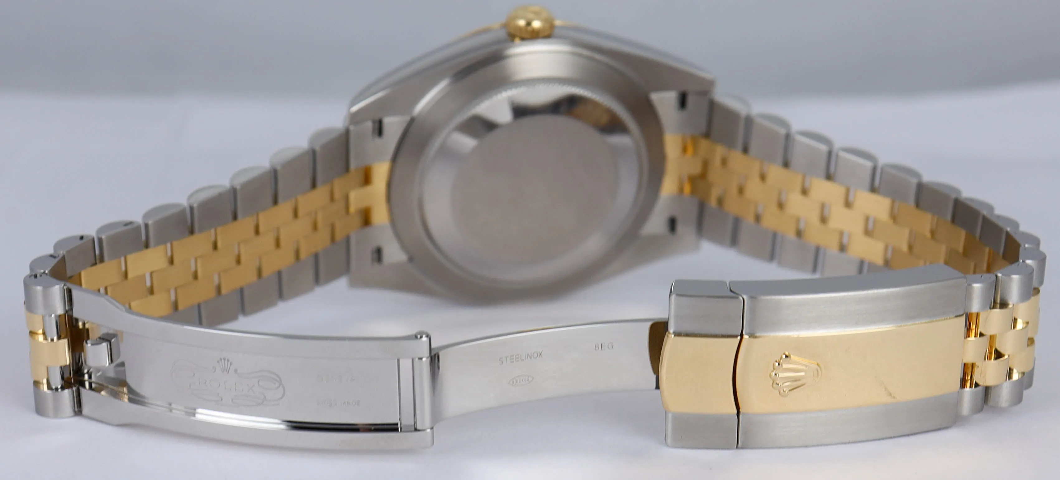 2021 Rolex Datejust 41mm Slate Jubilee Silver Stick 126333 Two-Tone Watch