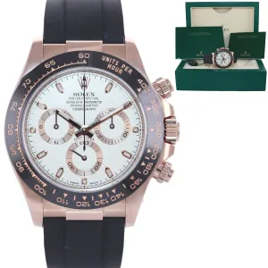 2021 Rolex Daytona Ivory Oysterflex Rubber Ceramic 116515LN  Rose Gold Watch Box