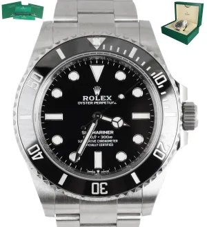 2021 Rolex Submariner 41 No-Date Stainless Black Ceramic 41mm 124060 B P Watch