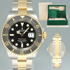 2022 MINT Rolex Sea-Dweller 43mm Two-Tone Yellow Gold 126603 Steel Black Watch