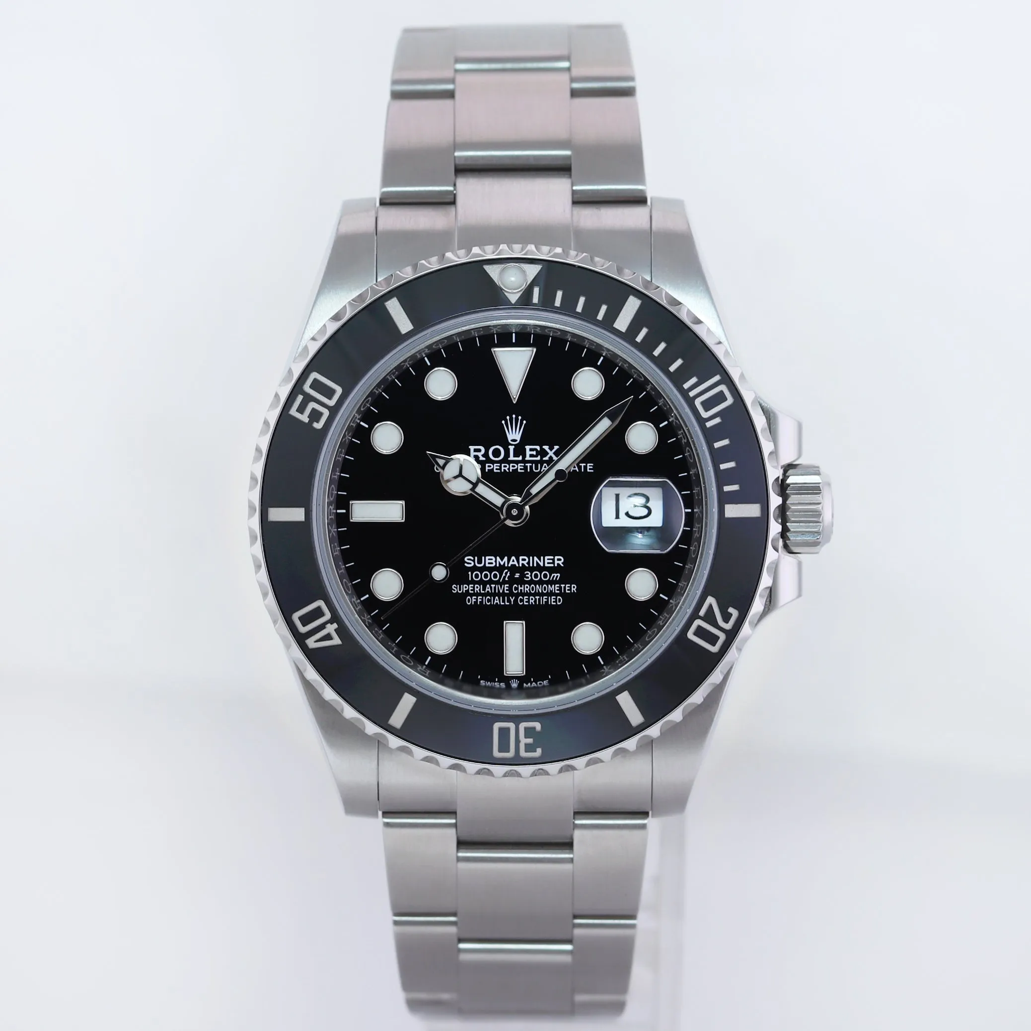 2022 NEW PAPERS Rolex Submariner 41mm Steel Black Ceramic 126610 Watch Box