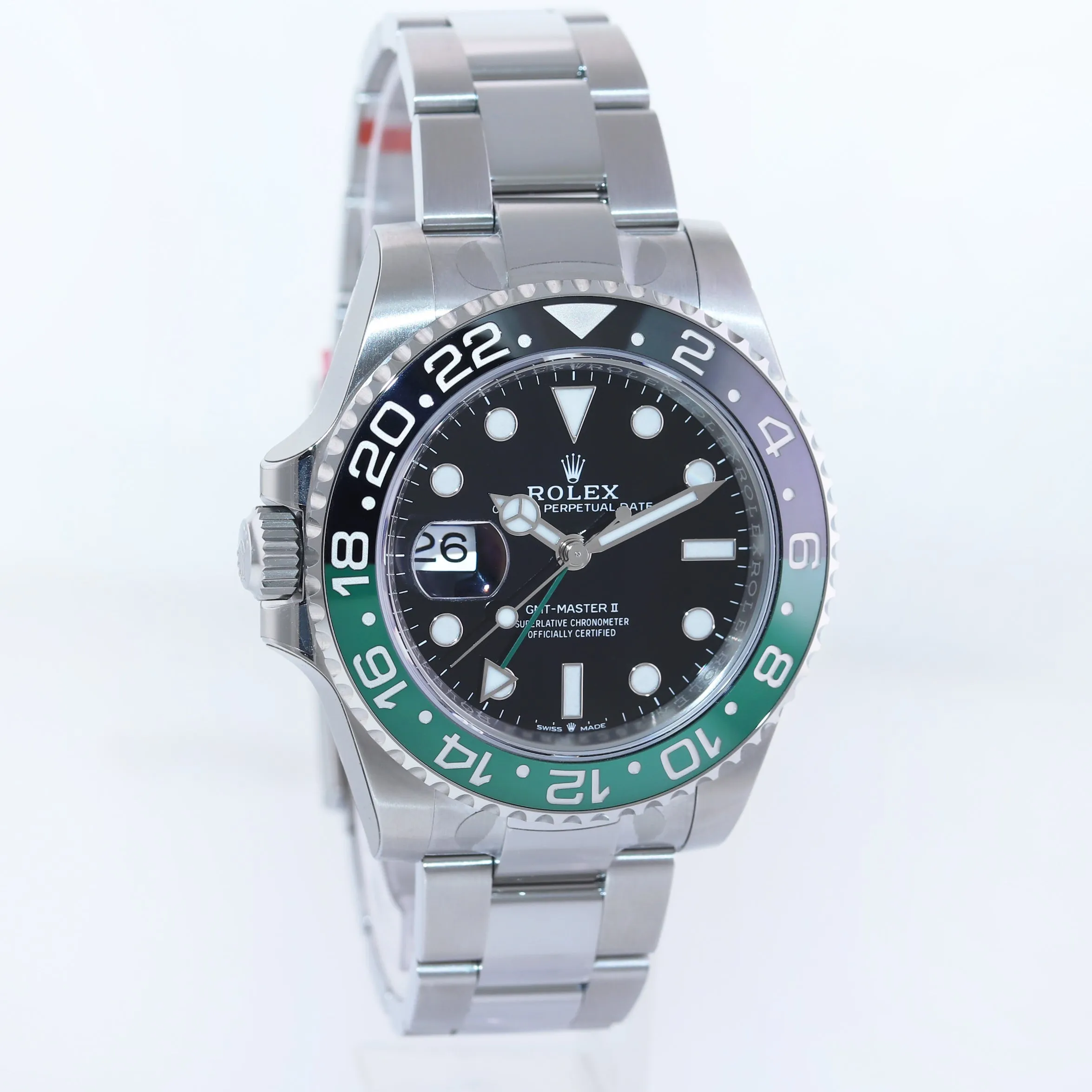 2023 NEW STICKERS PAPERS Rolex GMT-Master SPRITE Green Oyster Steel 126720 Watch