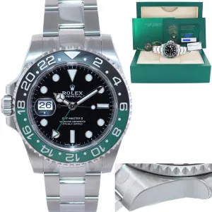 2023 NEW STICKERS PAPERS Rolex GMT-Master SPRITE Green Oyster Steel 126720 Watch