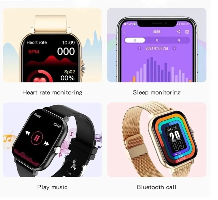 2023 Smart Watch - Touch Screen - Sports - Waterproof - Bluetooth - Medical (SPECIAL)