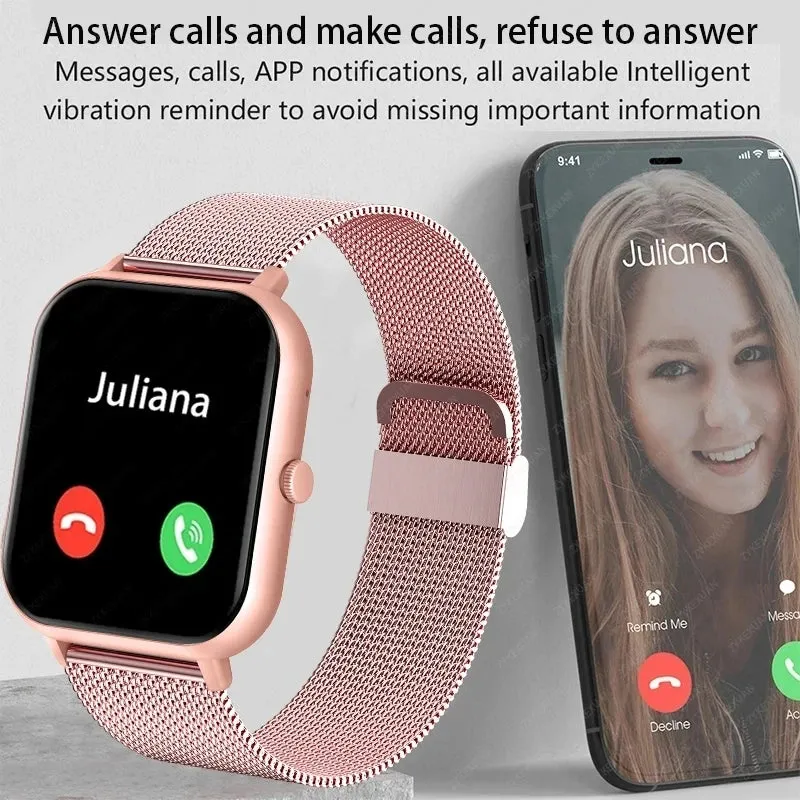 2024 New Bluetooth Call Smart Watch Women Men Heart Rate Blood Oxygen Voice Assistant 100 Sports Ladies Smartwatch For Xiaomi