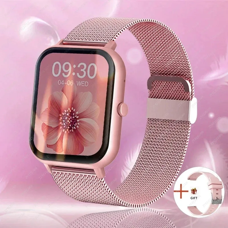 2024 New Bluetooth Call Smart Watch Women Men Heart Rate Blood Oxygen Voice Assistant 100 Sports Ladies Smartwatch For Xiaomi