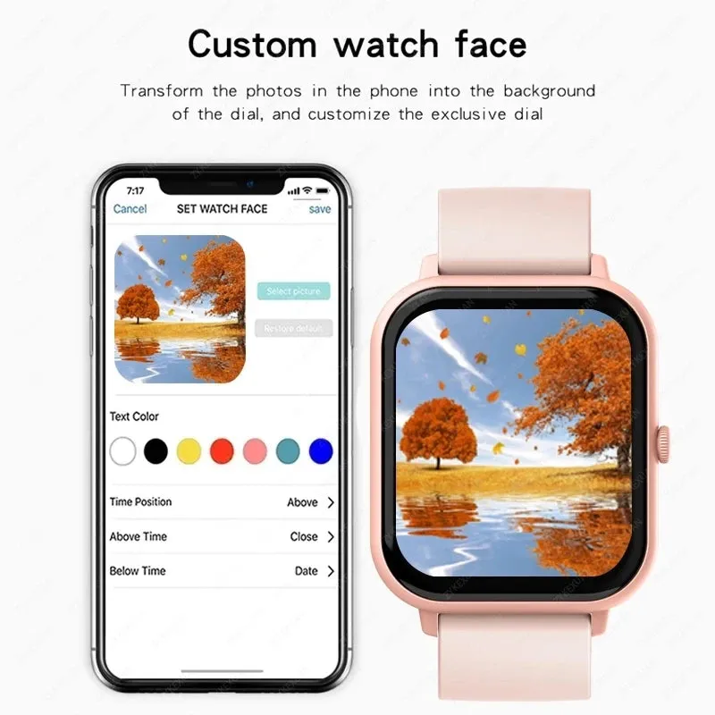 2024 New Bluetooth Call Smart Watch Women Men Heart Rate Blood Oxygen Voice Assistant 100 Sports Ladies Smartwatch For Xiaomi