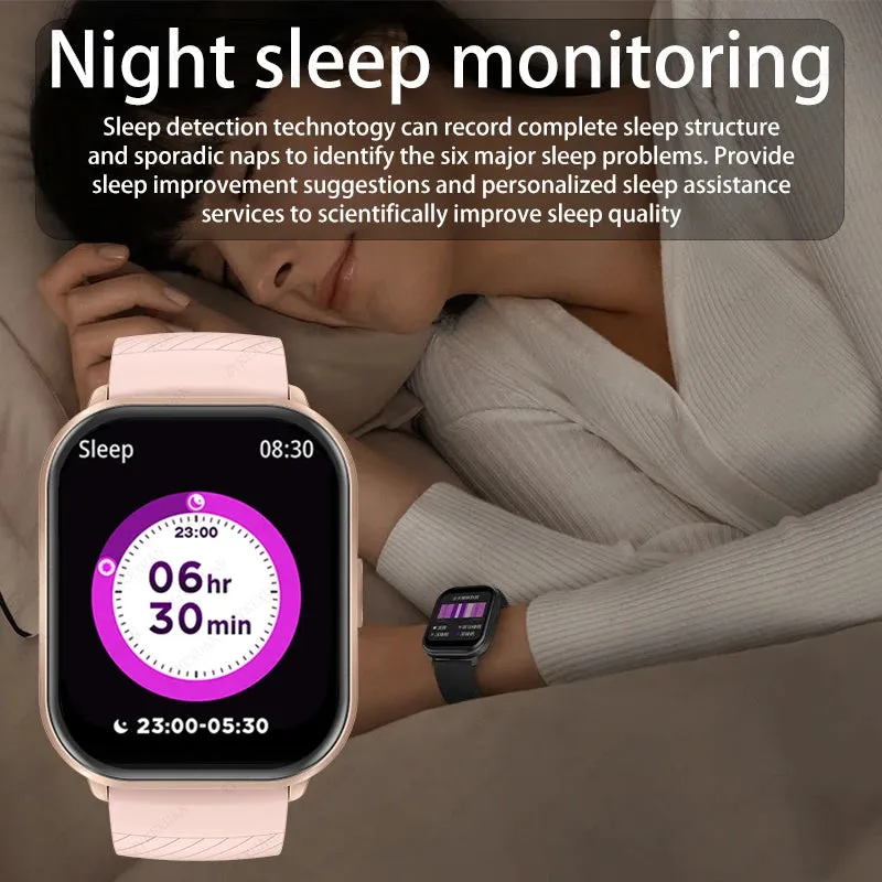2024 New Bluetooth Call Smart Watch Women Men Heart Rate Blood Oxygen Voice Assistant 100 Sports Ladies Smartwatch For Xiaomi