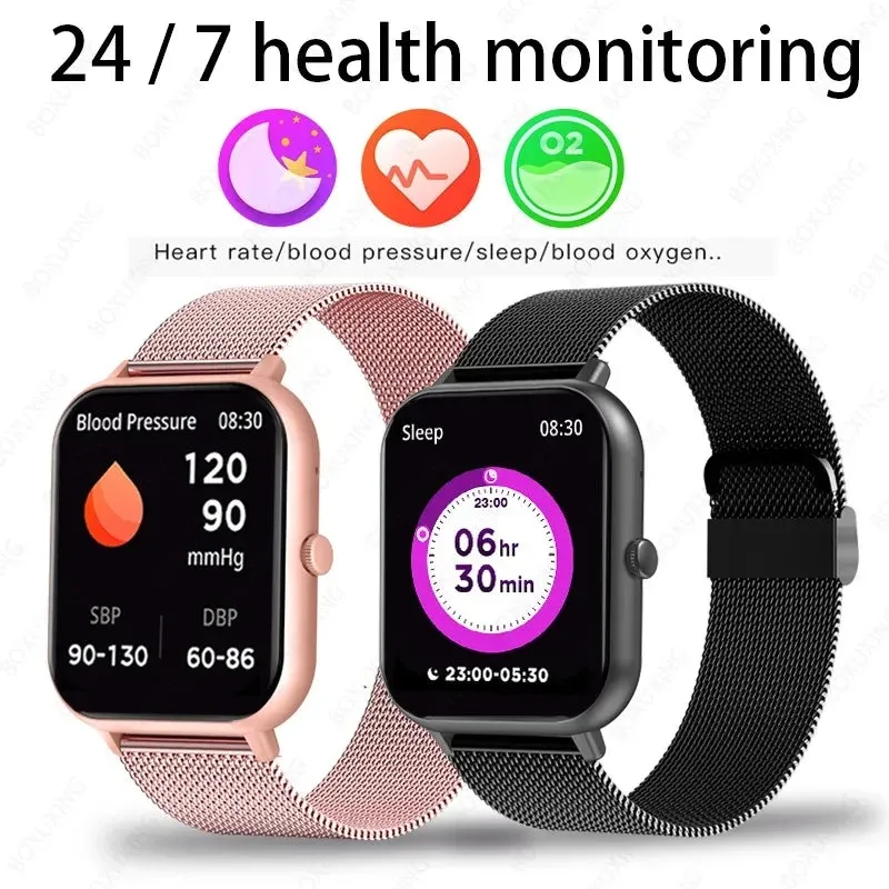 2024 New Bluetooth Call Smart Watch Women Men Heart Rate Blood Oxygen Voice Assistant 100 Sports Ladies Smartwatch For Xiaomi