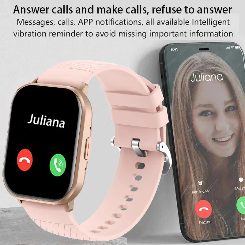 2024 New Bluetooth Call Smart Watch Women Men Heart Rate Blood Oxygen Voice Assistant 100 Sports Ladies Smartwatch For Xiaomi