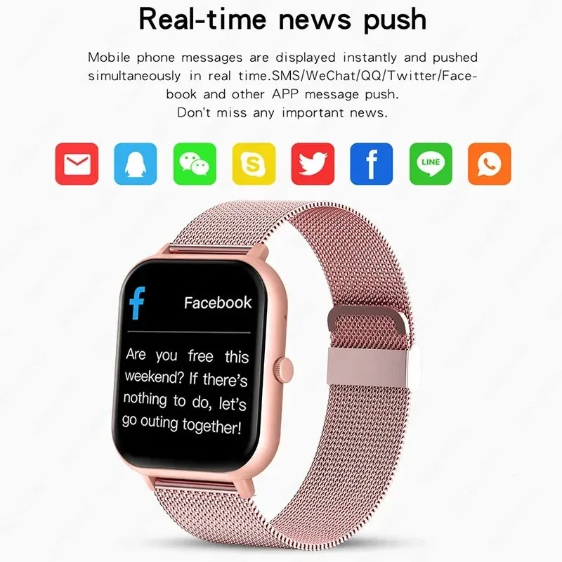 2024 New Bluetooth Call Smart Watch Women Men Heart Rate Blood Oxygen Voice Assistant 100 Sports Ladies Smartwatch For Xiaomi