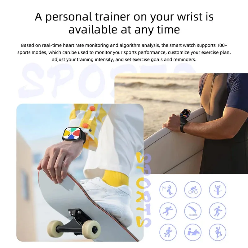 2024 New Bluetooth Call Smart Watch Women Men Heart Rate Blood Oxygen Voice Assistant 100 Sports Ladies Smartwatch For Xiaomi