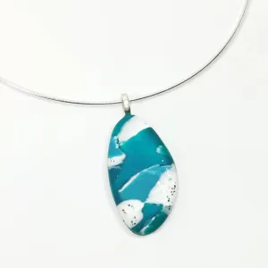 3/4 x 1-1/2"  Dagger Pendant - Turquoise Water