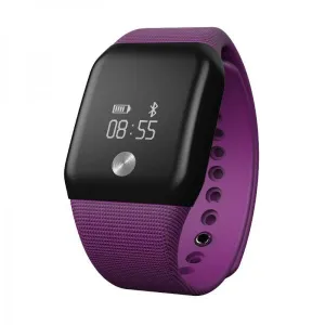 A88  Bluetooth 4.0 Smart Watch Heart Rate Monitor Blood Oxygen Monitor for iOS iPhone Android - Purple