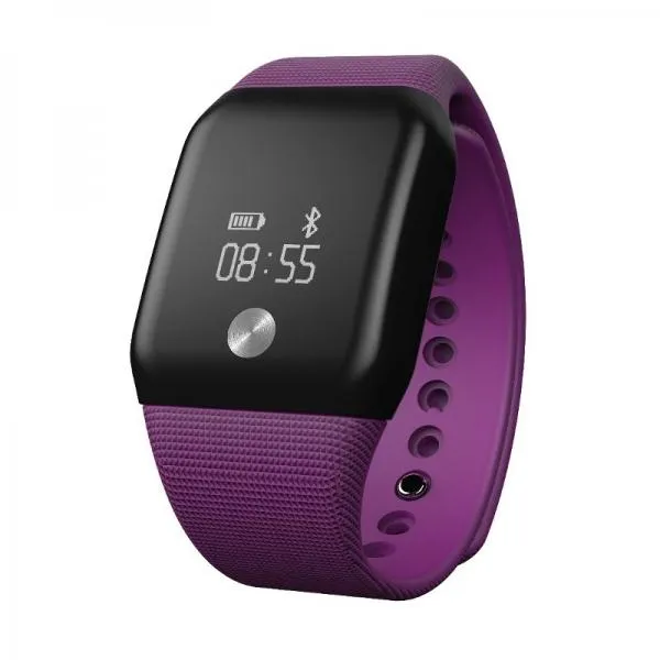 A88  Bluetooth 4.0 Smart Watch Heart Rate Monitor Blood Oxygen Monitor for iOS iPhone Android - Purple
