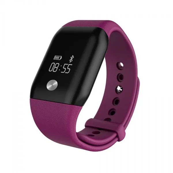 A88  Bluetooth 4.0 Smart Watch Heart Rate Monitor Blood Oxygen Monitor for iOS iPhone Android - Purple