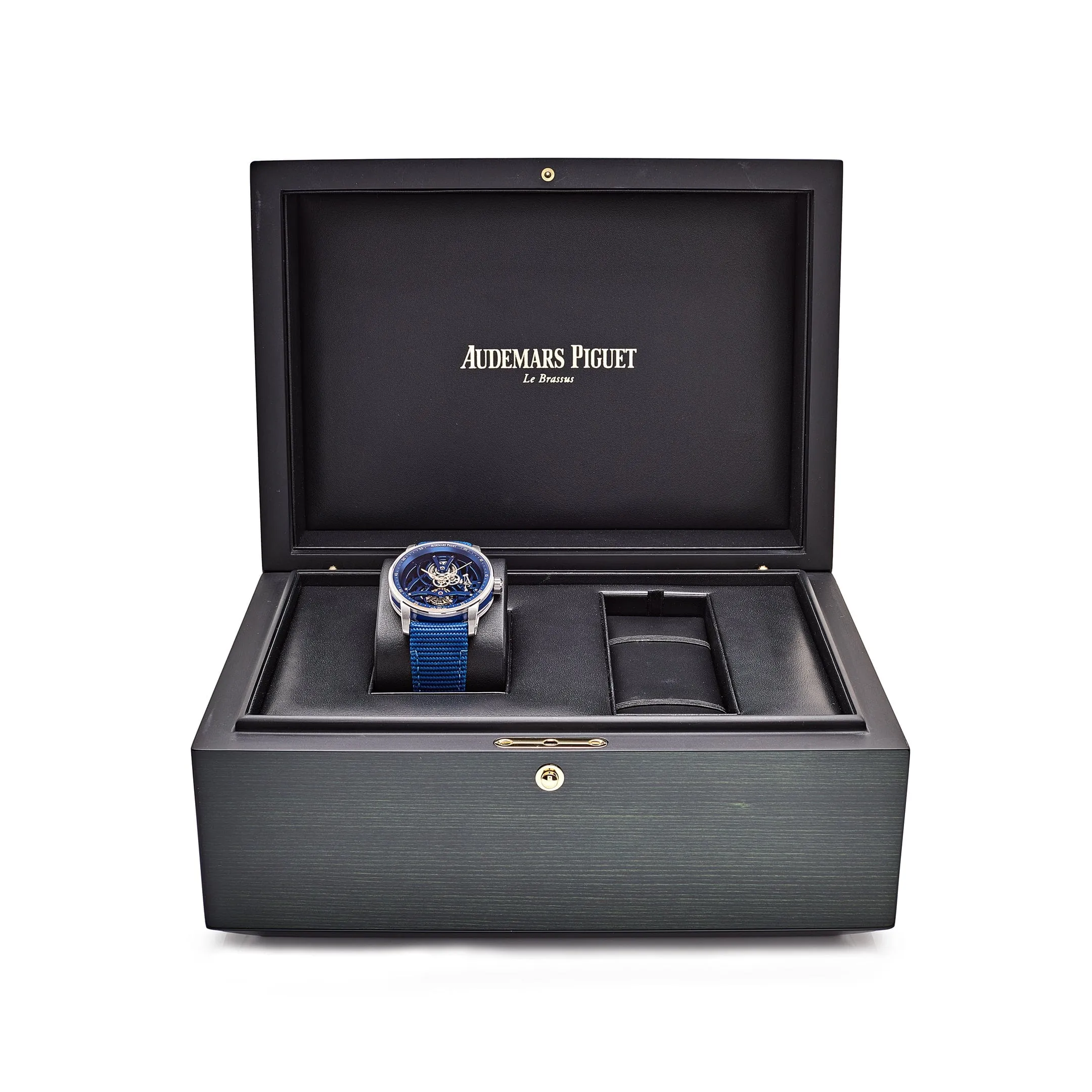 A&P Luxury Watches Code 11.59 Tourbillon Openworked 26600NB.OO.D346KB.01 White Gold Blue Ceramic Limited Edition