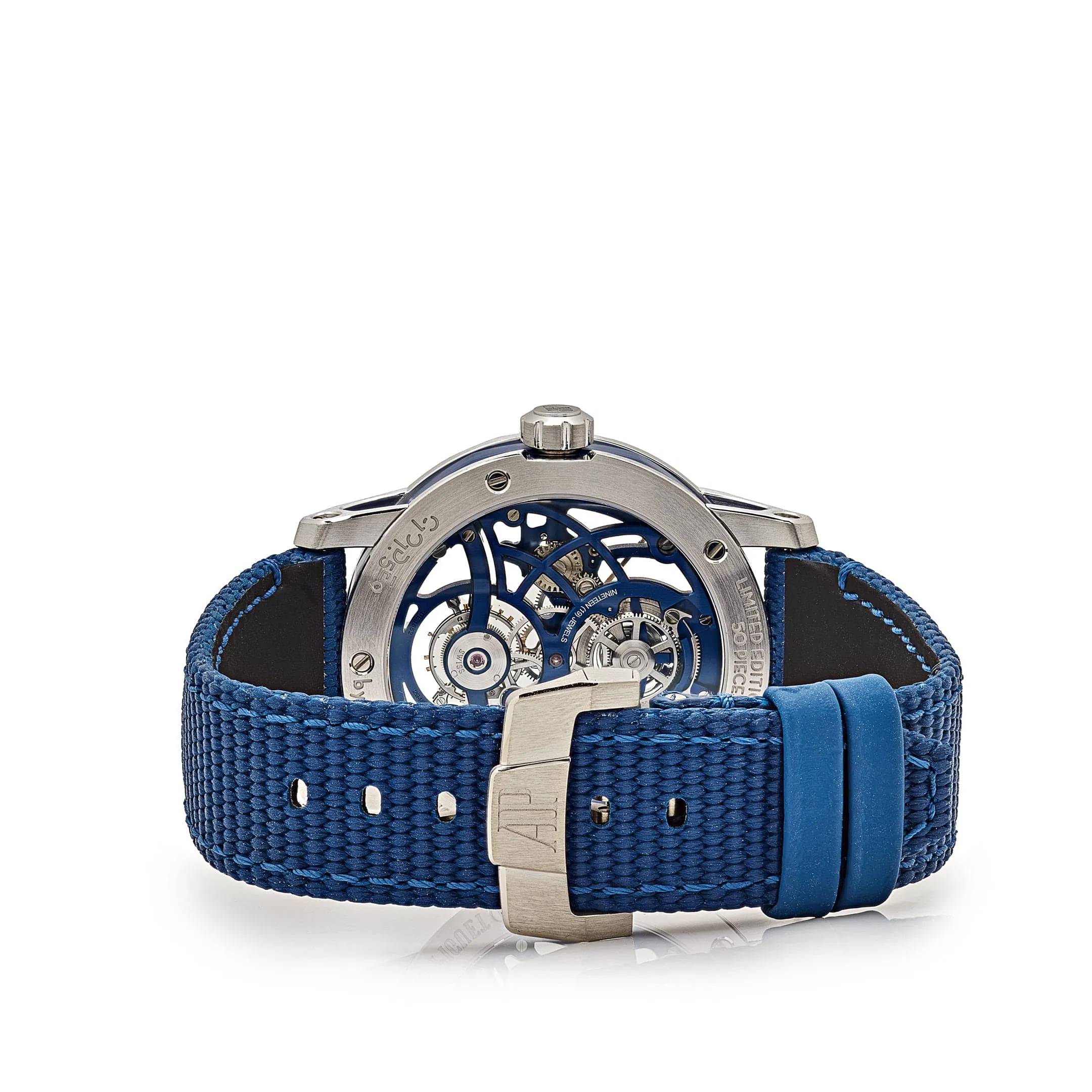 A&P Luxury Watches Code 11.59 Tourbillon Openworked 26600NB.OO.D346KB.01 White Gold Blue Ceramic Limited Edition