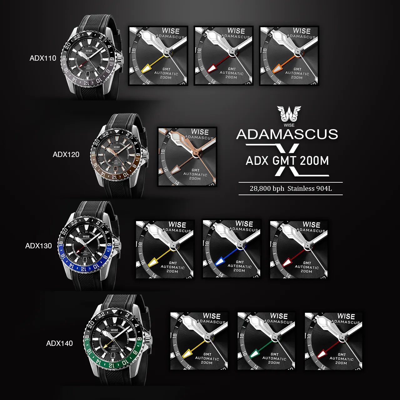 ADAMASCUS ADX110 True GMT FKM Rubber Set
