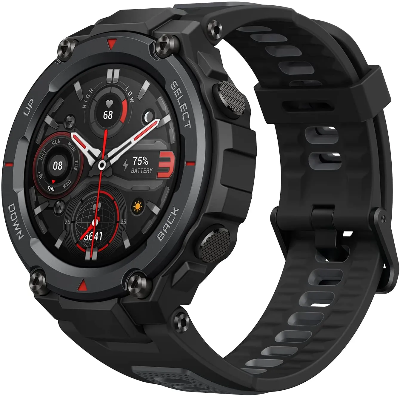 Amazfit T-Rex Pro Smartwatch Fitness Watch with Built-in GPS, Military Standard Certified, 18 Day Battery Life, SpO2, Heart Rate Monitor, 100  Sports Modes, 10 ATM Waterproof, Steel Blue