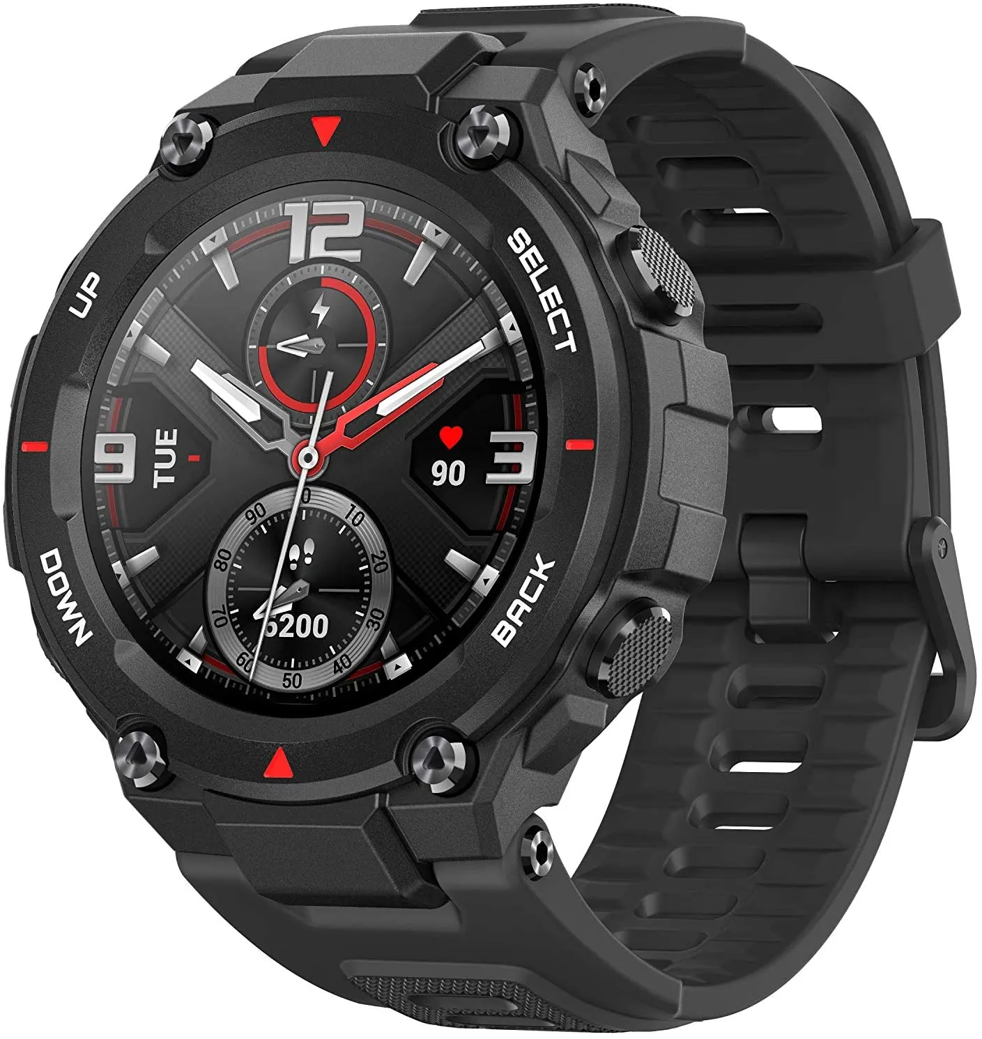 Amazfit T-Rex Smart Watch with GPS, Military Outdoor Sports Watch for Men,20-Day Battery Life, 1.3'' AMOLED Display,5 ATM Water Resistant, 14-Sports Modes, Heart Rate Sleep Monitor, Army Green