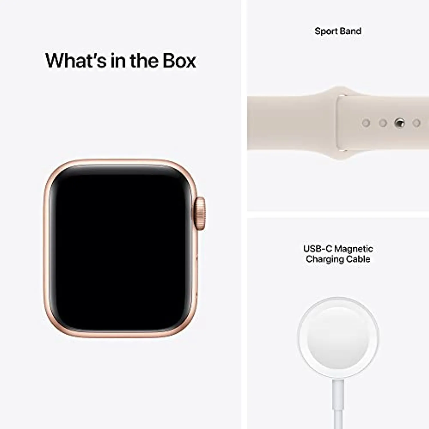 Apple Watch SE [GPS 40mm] Smart Watch w/ Gold Aluminium Case with Starlight Sport Band. Fitness & Activity Tracker, Heart Rate Monitor, Retina Display, Water Resistant