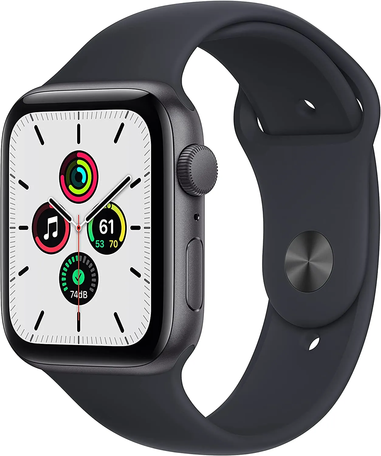 Apple Watch SE [GPS 40mm] Smart Watch w/ Space Grey Aluminium Case with Midnight Sport Band. Fitness & Activity Tracker, Heart Rate Monitor, Retina Display, Water Resistant