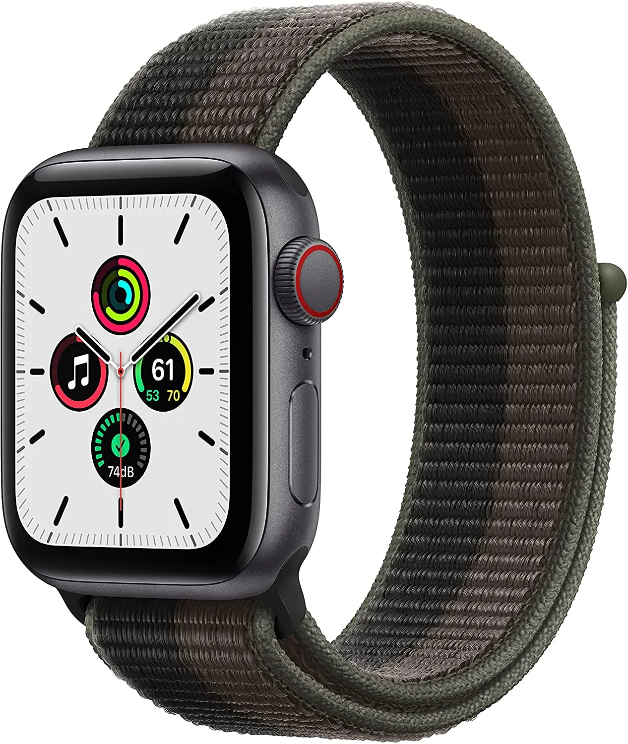 Apple Watch SE [GPS 40mm] Smart Watch w/ Space Grey Aluminium Case with Midnight Sport Band. Fitness & Activity Tracker, Heart Rate Monitor, Retina Display, Water Resistant
