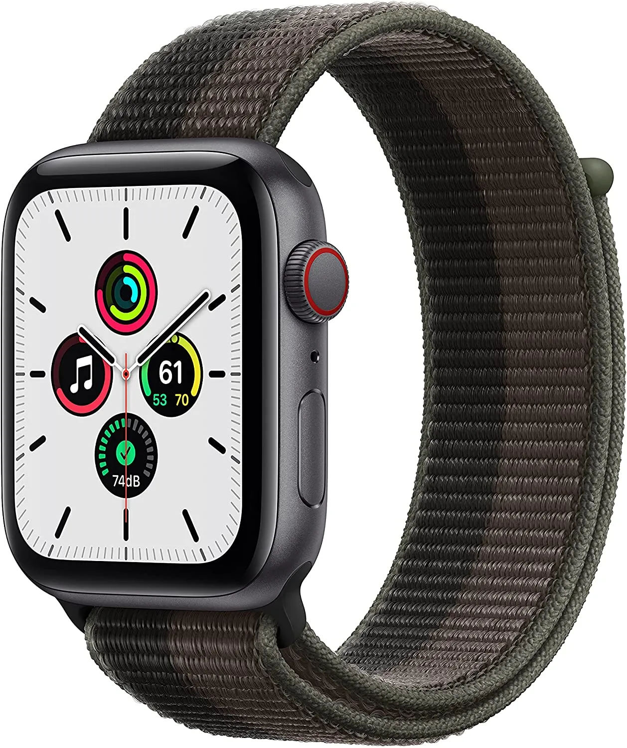 Apple Watch SE [GPS 40mm] Smart Watch w/ Space Grey Aluminium Case with Midnight Sport Band. Fitness & Activity Tracker, Heart Rate Monitor, Retina Display, Water Resistant