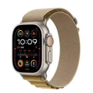 Apple Watch Ultra 2 GPS   Cellular 49mm Natural Titanium Case with Tan Alpine Loop - Medium