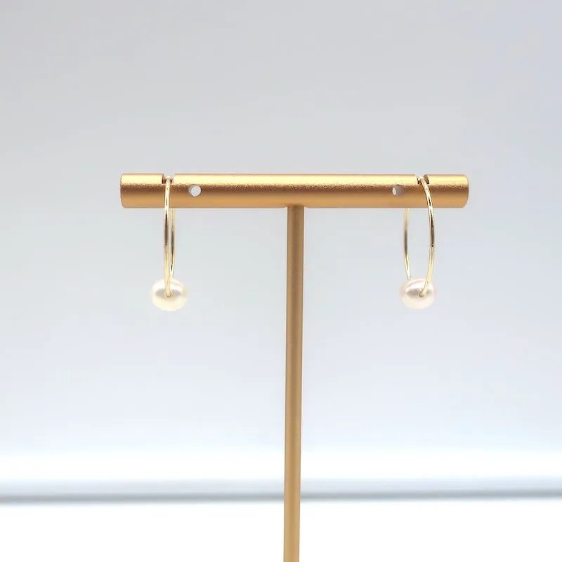 Ariel Gordon Jewelry Mini Endless Pearl Hoops 14k Gold