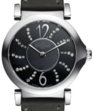 Arielle Quartz Swiss-Made Black Ladies Dress Watch 16755855