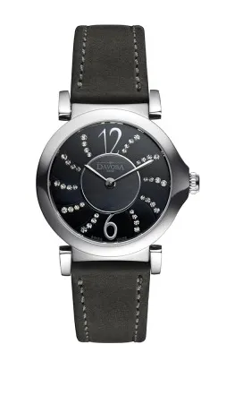 Arielle Quartz Swiss-Made Black Ladies Dress Watch 16755855