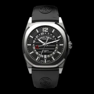 ARMAND NICOLET J09-3 MEN'S AUTOMATIC BLACK STRAP BLACK DIAL WATCH