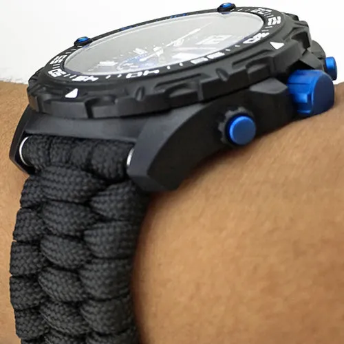 Armourlite Black Paracord Watchband, 22mm or 24mm
