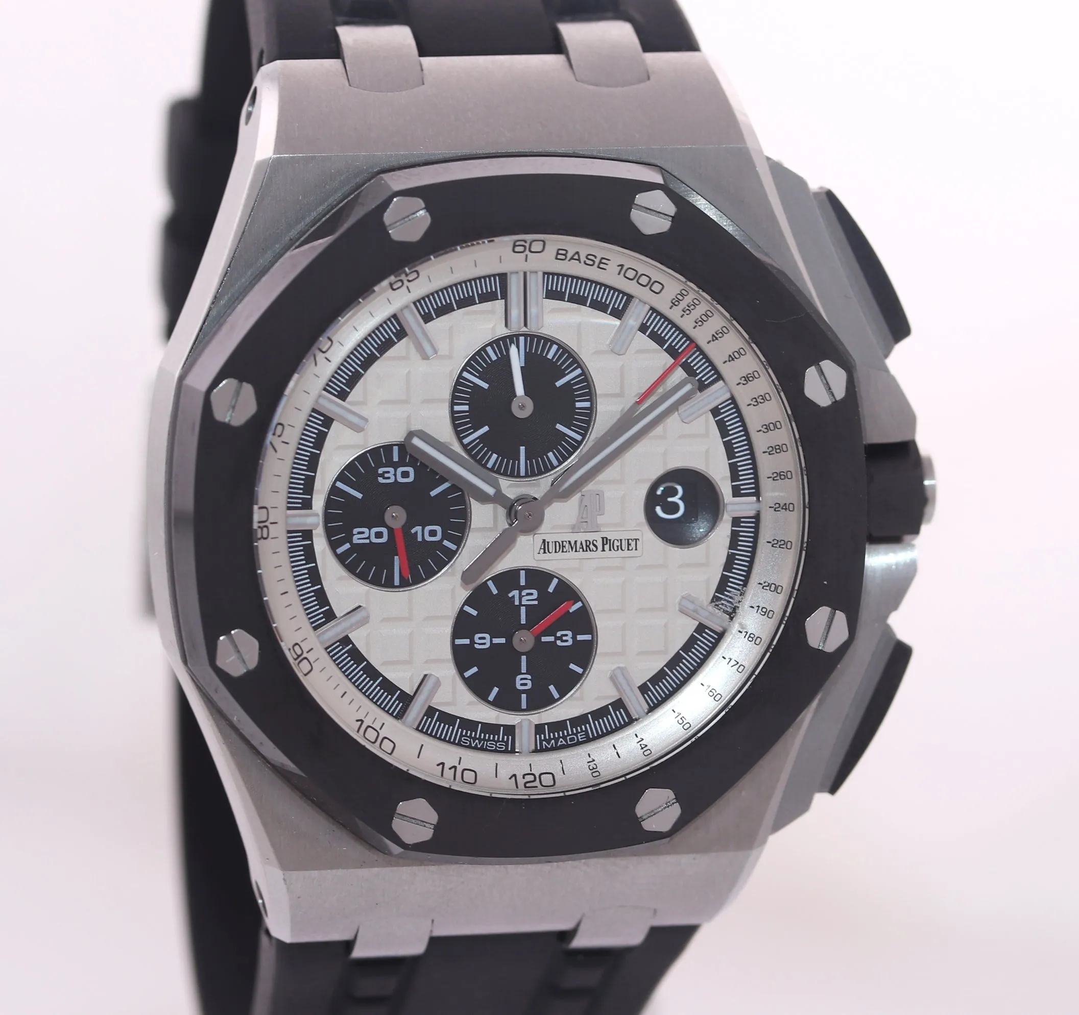 Audemars Piguet Panda Royal Oak Offshore Ceramic 44mm Chrono Steel 26400 Watch