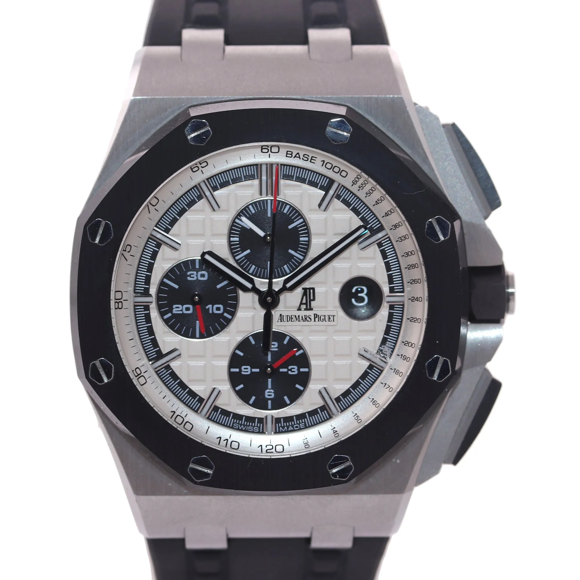 Audemars Piguet Panda Royal Oak Offshore Ceramic 44mm Chrono Steel 26400 Watch
