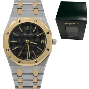 Audemars Piguet Royal Oak 14100SA 18K Gold Black Two Tone 36mm Automatic Watch