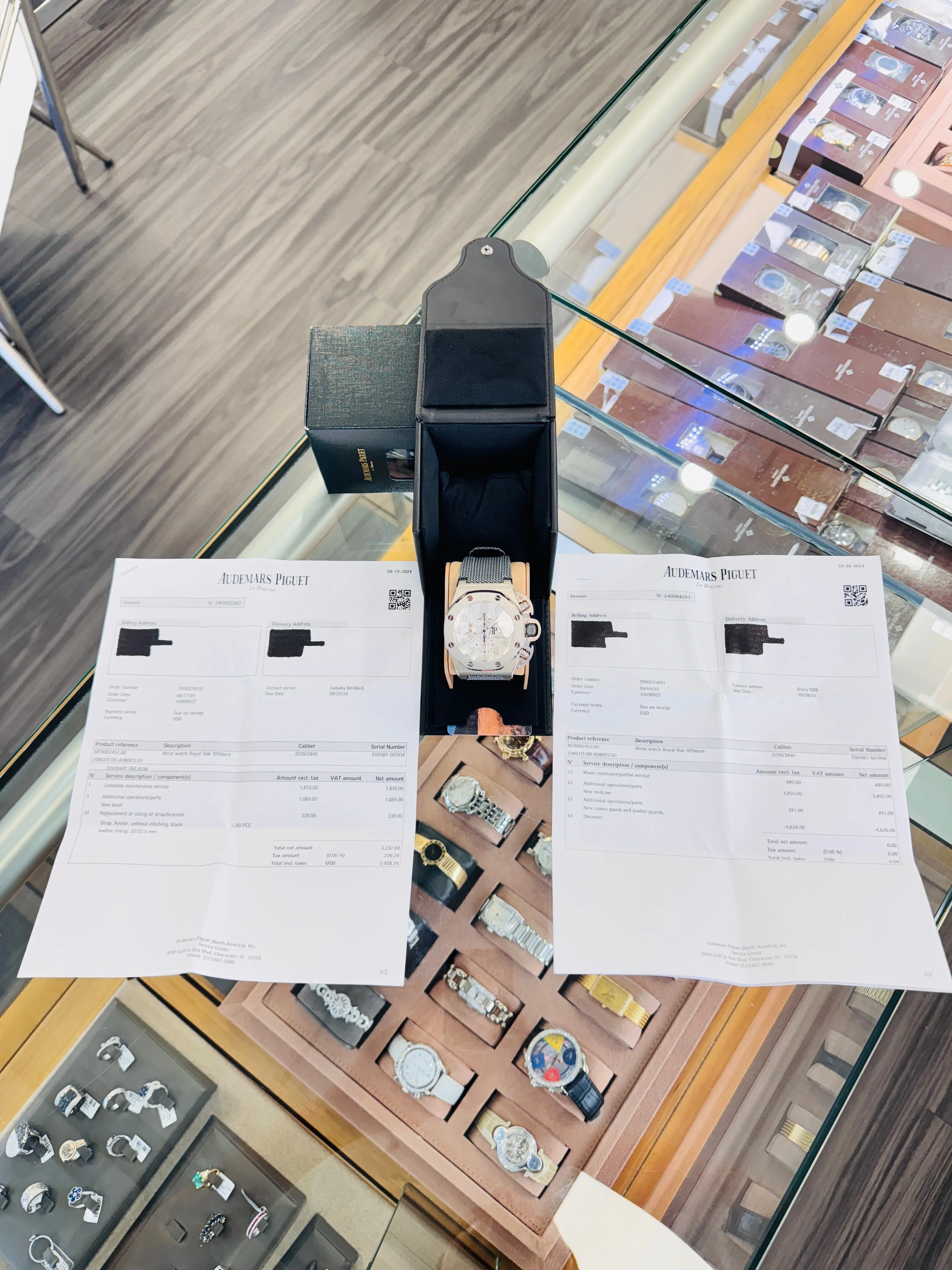 Audemars Piguet Royal Oak Offshore Chronograph Titanium 48mm 25863TI.OO.A08CU.01 “T3 Terminator” Service Box & Service Card PreOwned