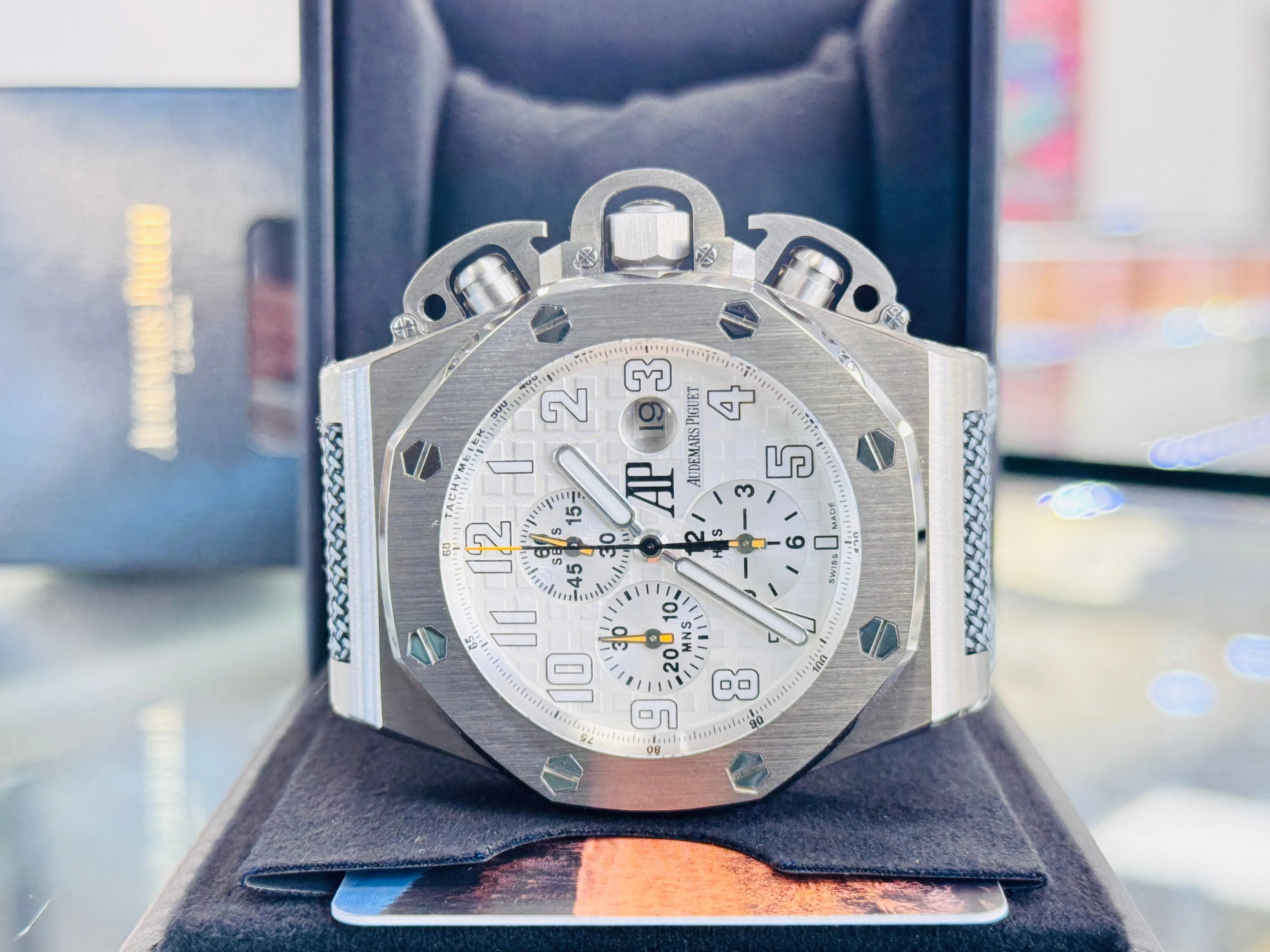 Audemars Piguet Royal Oak Offshore Chronograph Titanium 48mm 25863TI.OO.A08CU.01 “T3 Terminator” Service Box & Service Card PreOwned