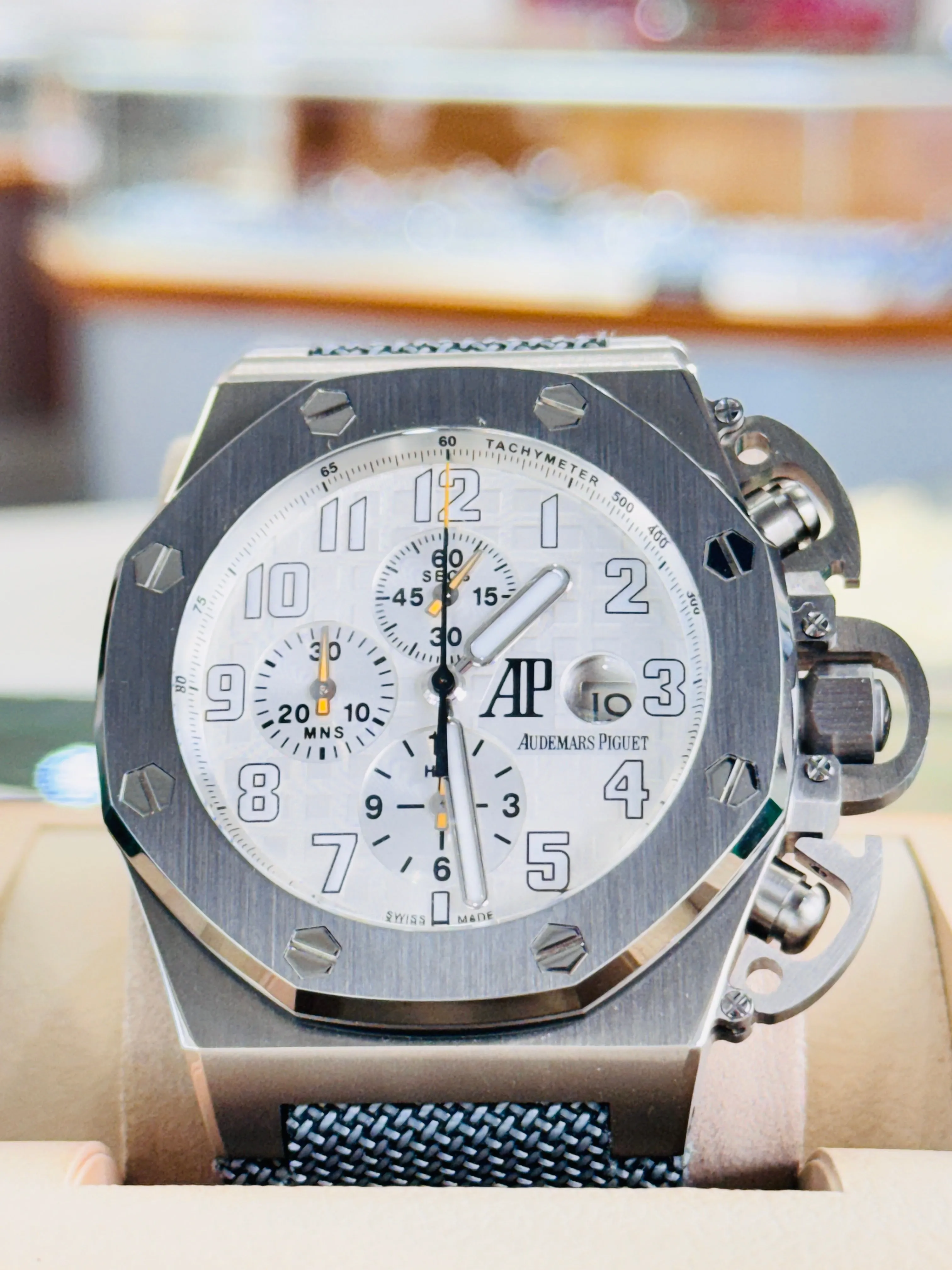 Audemars Piguet Royal Oak Offshore Chronograph Titanium 48mm 25863TI.OO.A08CU.01 “T3 Terminator” Service Box & Service Card PreOwned