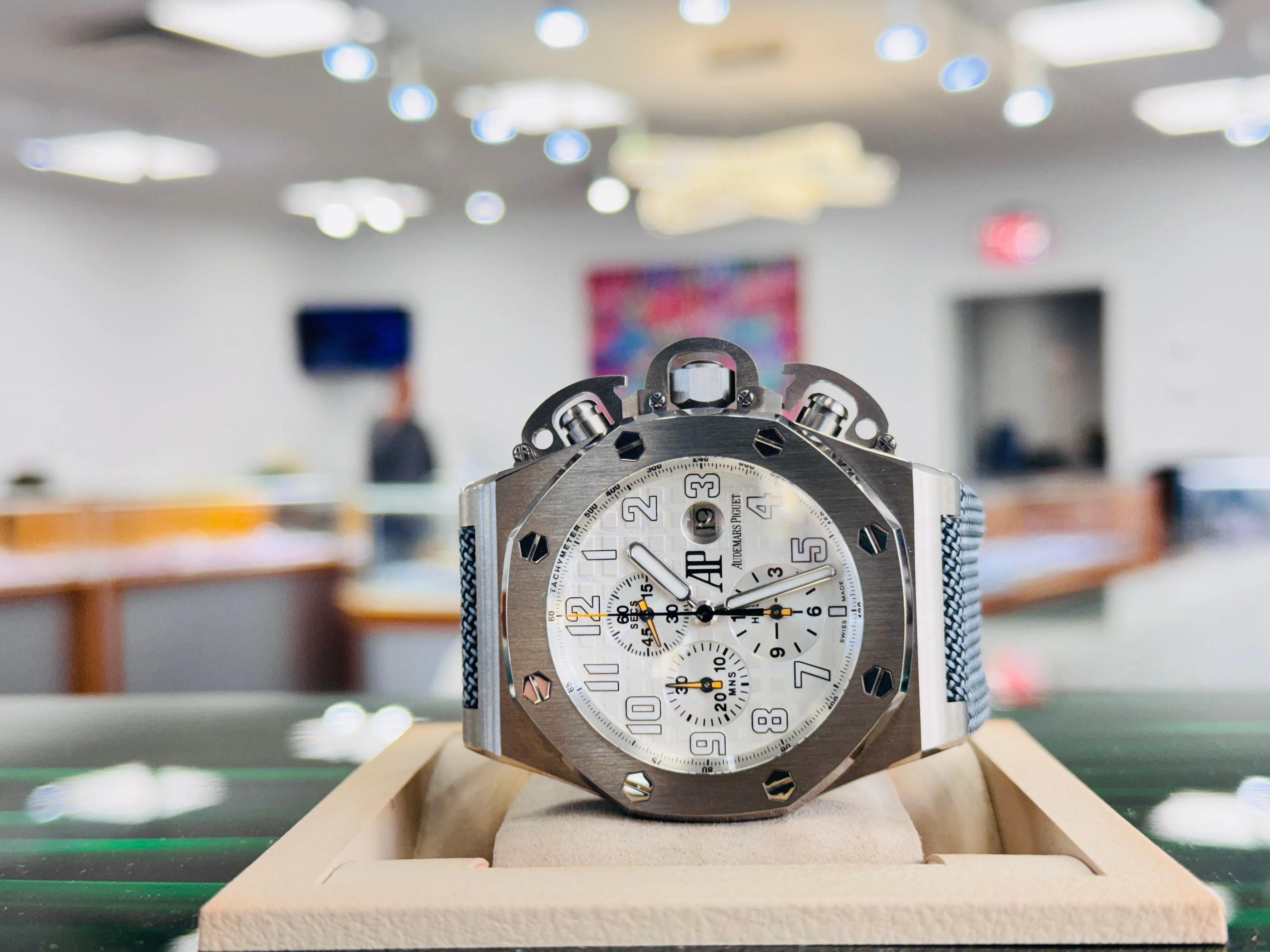 Audemars Piguet Royal Oak Offshore Chronograph Titanium 48mm 25863TI.OO.A08CU.01 “T3 Terminator” Service Box & Service Card PreOwned