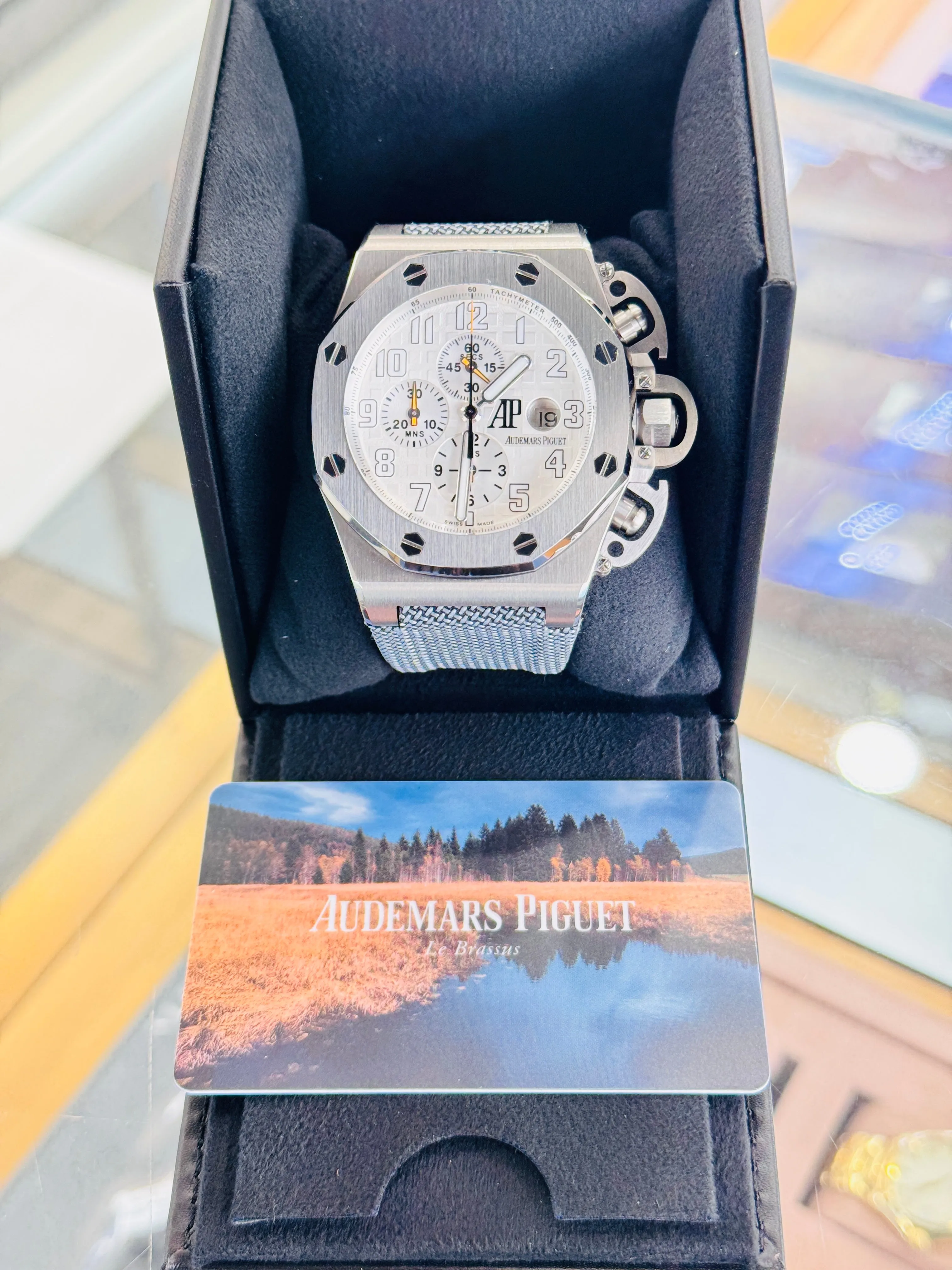 Audemars Piguet Royal Oak Offshore Chronograph Titanium 48mm 25863TI.OO.A08CU.01 “T3 Terminator” Service Box & Service Card PreOwned