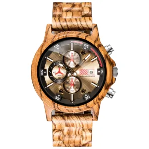 AUREO - Men Wood Watch Chronograph