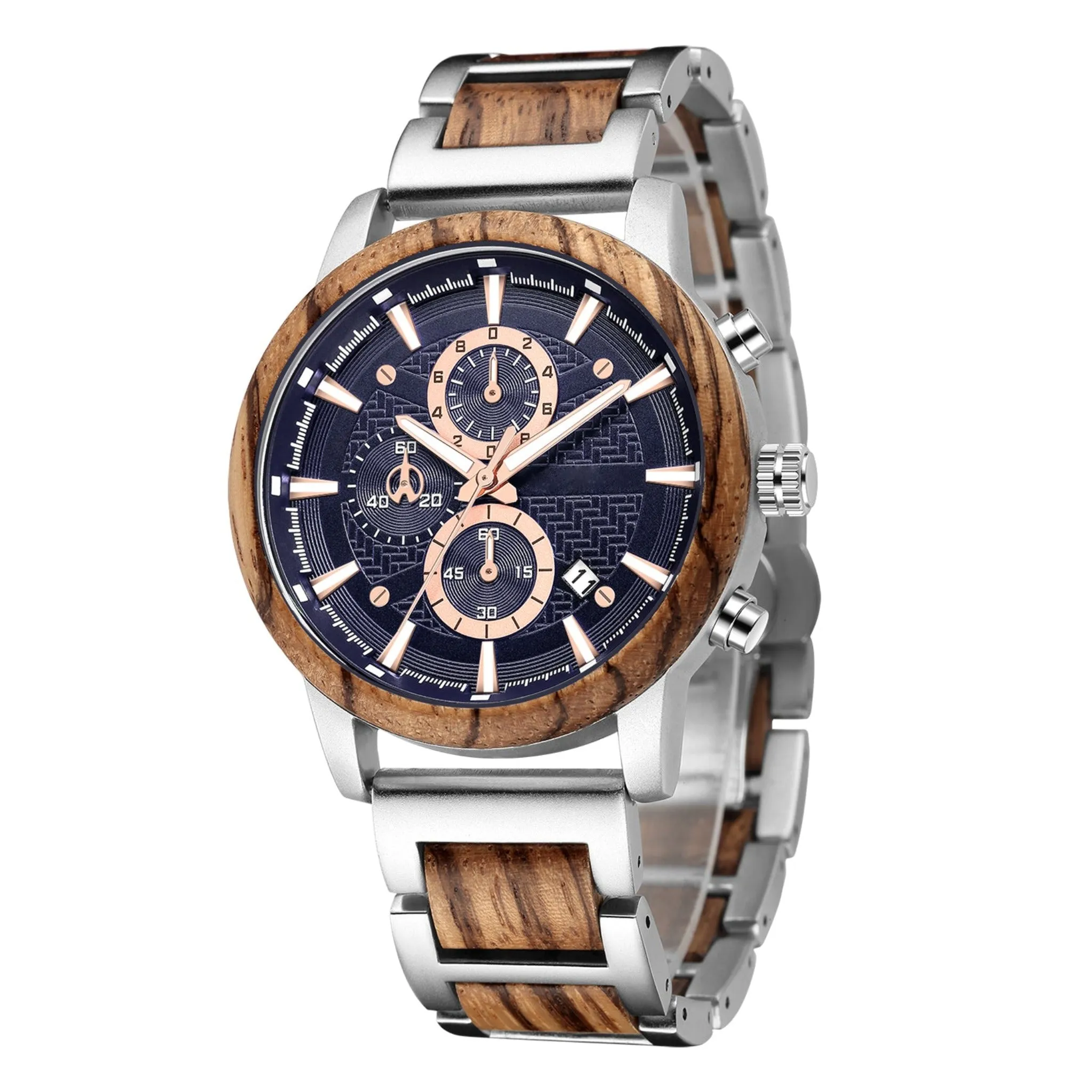 AZURION - Men Wood Watch Chronograph