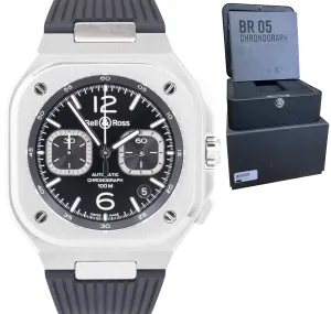 Bell & Ross BR 05 Chronograph Black 42mm Stainless Steel Automatic BR05C Watch